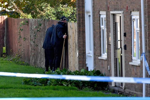 Police and scene of crime officers at Lilleshall Crescent, Wolverhampton