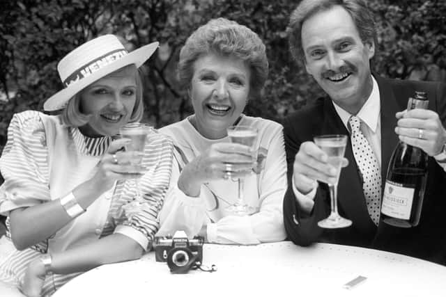 Tony Adams with his Crossroads co-stars Noele Gordon and Jane Rossington