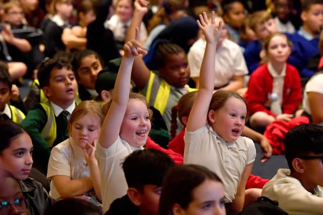More than 800 children from 28 different schools attended. Photo: Tim Thursfield