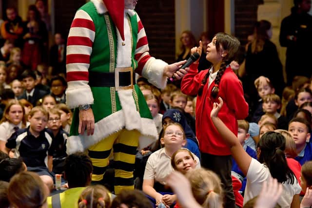 Mr Walliams took questions from the students. Photo: Tim Thursfield