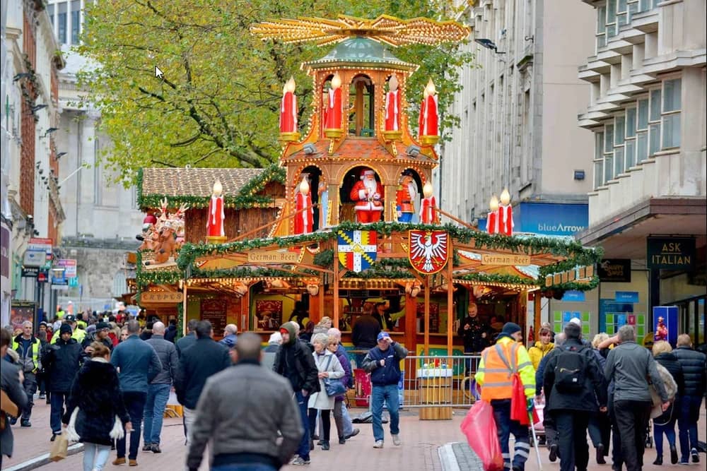 Birmingham's German Market is a colourful and vibrant one, with lots of unique decorations