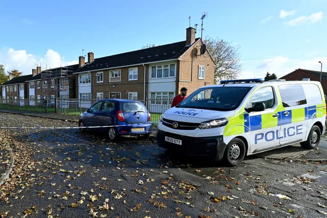 Police and scene of crime officers at Lilleshall Crescent, Wolverhampton, after a murder inquiry is launched after man is shot dead.