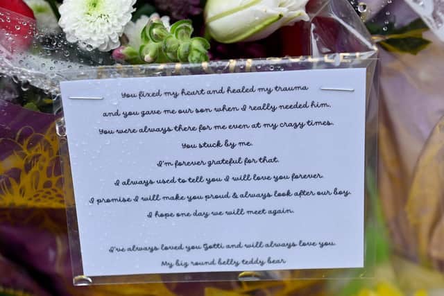 Fresh images of tributes at the scene of murder victim Jermaine Smith, at Lilleshall Crescent, Wolverhampton.