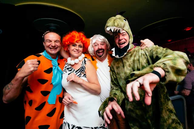 A huge roar from fans in 2016 at The Civic. From left: Rob Davies, Diane Cook, Wilfred Spittle and John Welch - from Cannock