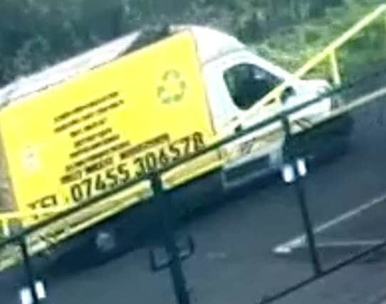 CCTV footage of the van
