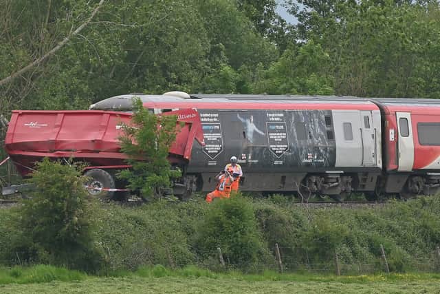 Rail lines blocked after train hits tractor trailer near Leominster ...