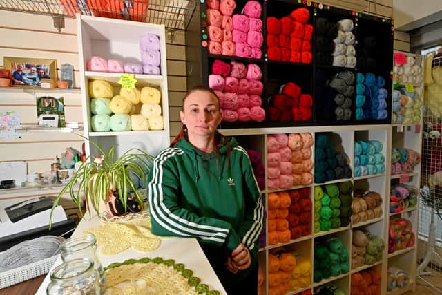 Abi Wakelam, owner of Castle Crafts, Fountain Arcade, Dudley is closing in December as she's struggling to pay her bills and blames issues around the town centre. Photo: Tim Thursfield
