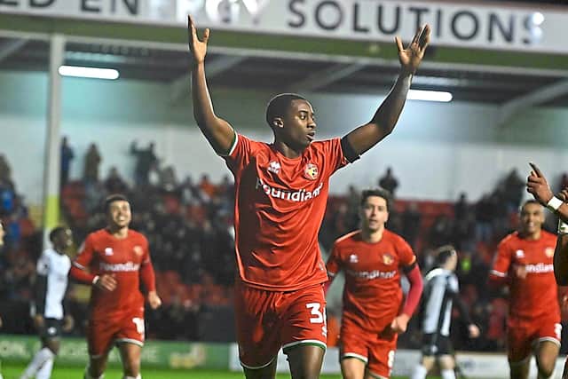 Emmanuel Adegboyega scored three goals in his first four matches in the Football League for Walsall in 2024.
