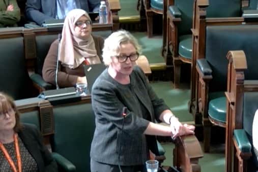 Birmingham councillor Sam Forsyth speaks about quitting the Labour Party at a full council meeting on April 8. Taken from council webcast portal.