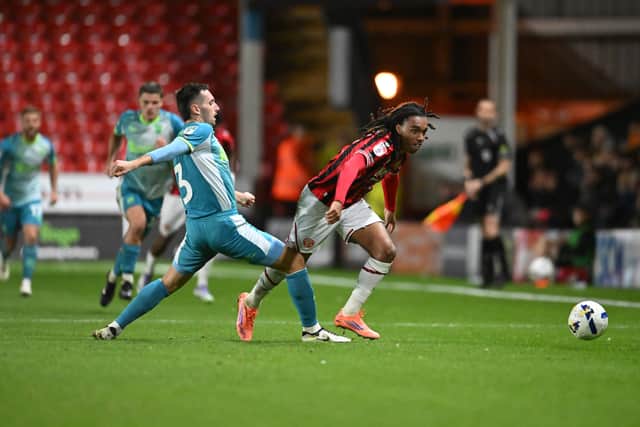 Rico Richards was making his first start for Walsall. (Owen Russell)