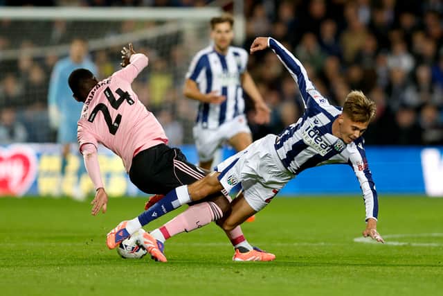 Isaac Price in action on Friday evening (Photo by Adam Fradgley/West Bromwich Albion FC via Getty Images)