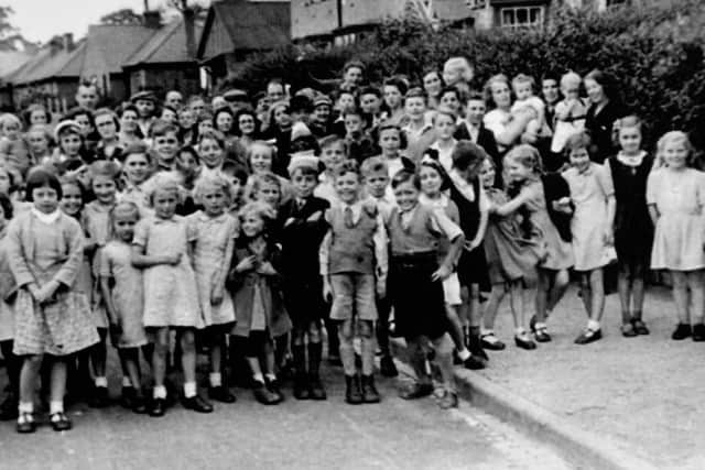 VE Day celebrations at Sixth Avenue in 1945