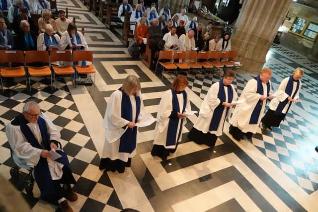The licensing service at Worcester Cathedral.