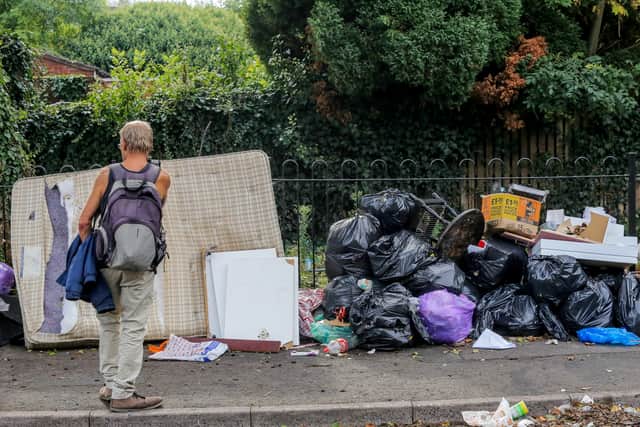 Rubbish in Norman Street, Winson Green area of Birmingham on October 2 2025.