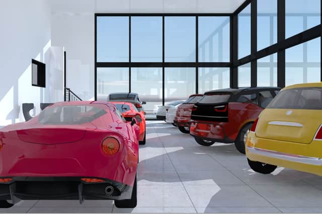 Inside the proposed Carlton Motors showroom