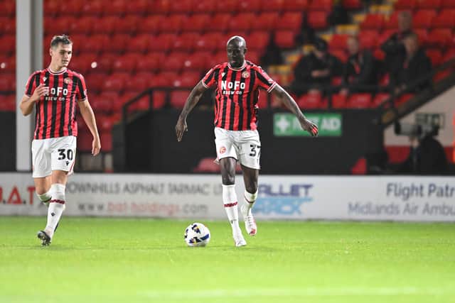 Walsall forward Albert Adomah runs with the ball. (Owen Russell)