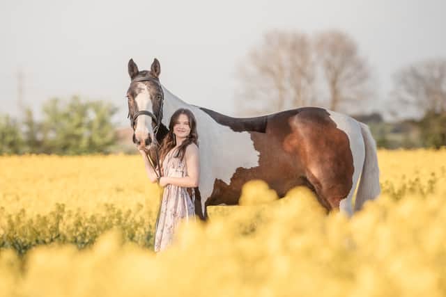 Fiona with her horse, Oliver