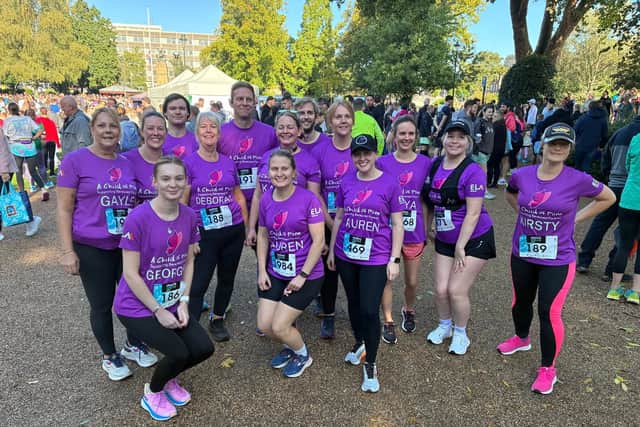 This team from A Child of Mine, in Stafford, could look more ready for their run. Credit: Freedom Leisure, organisers of Stafford 10k