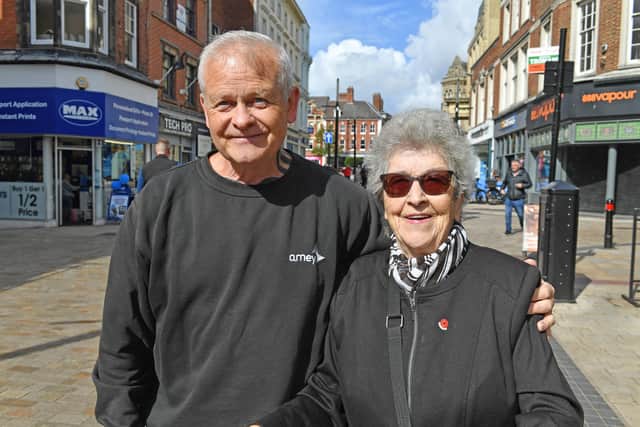 Steve Bradburn with mum Dorothy. Steve guessed wrong, but he said people should be proud to see the flags