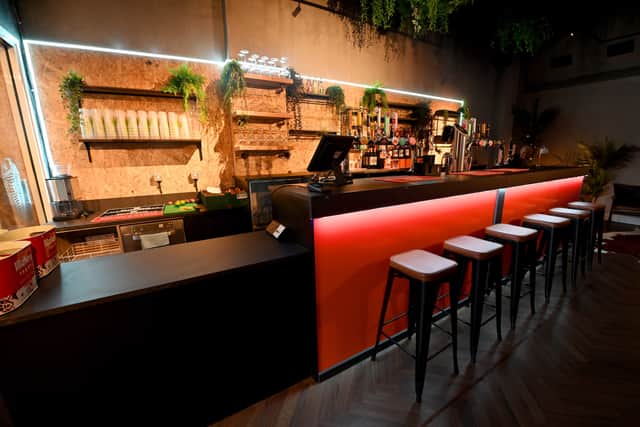 Inside the retro cocktail bar