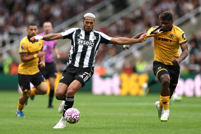 Joelinton and Emmanuel Agbadou (Photo by Stu Forster/Getty Images)