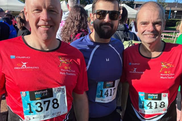 These three looked up for the challenge. Credit: Freedom Leisure, organisers of Stafford 10k