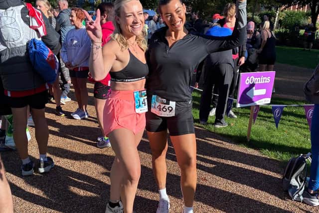 These two avid runners were all smiles as they prepared to take to the track. Credit: Freedom Leisure, organisers of Stafford 10k