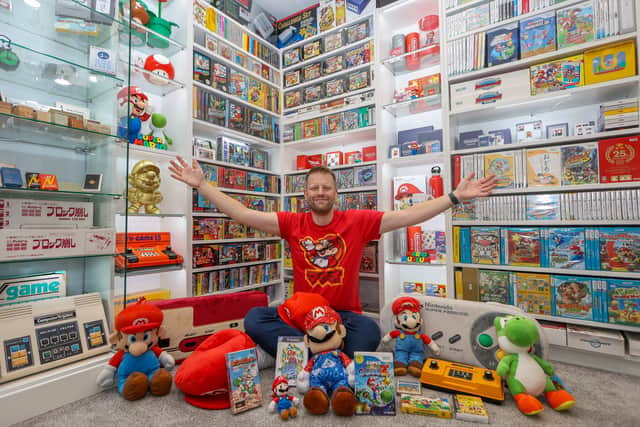 Steve Bagley believes he has one of the most comprehensive Mario-related collections in the world, including almost 500 games.