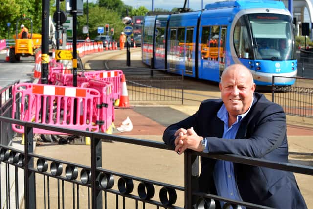 In 2022 Midland Metro construction director Paul Brown in Pipers Row.