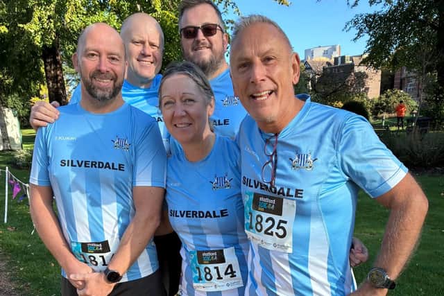 This smiling group from the Silverdale Runnin Club were all set for the challenge ahead. Credit: Freedom Leisure, organisers of Stafford 10k