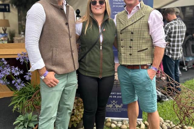 Amy Easeman with Edward Lyons (right) and her coach Ed Solomons (left). Picture: Flint Optometry