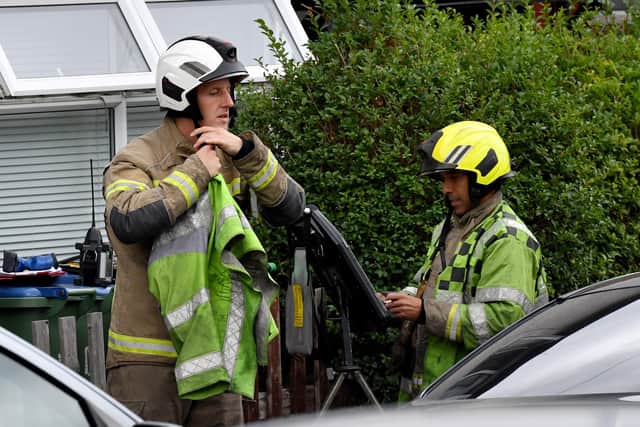 Fire crews remained on the scene to dampen down and check for hotspots
