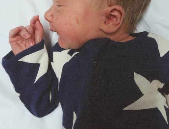 Alice Kinsella posted this image of her new baby boy. Picture: @alicekinsella17