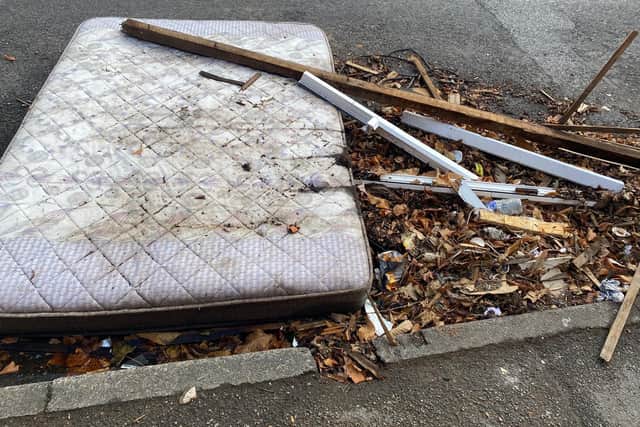 A dumped mattress in Selly Oak, Birmingham on Wednesday, September 10