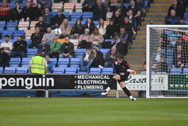 Sam Hornby made a number of key saves in the first half for Walsall.