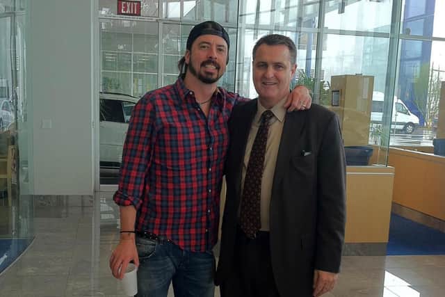 With Dave Grohl of Nirvana and Foofighters fame