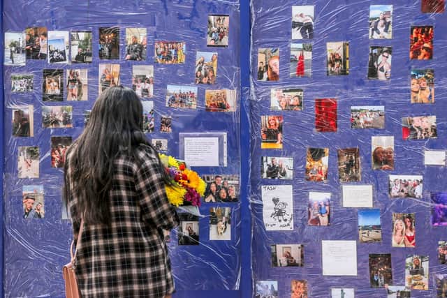 Tributes on Brassington Avenue, Sutton Coldfield on August 26 2025 for a 21-year-old named locally as 'Natasha' or 'Tash' who was killed in a hit-and-run on Friday (August 22).  
