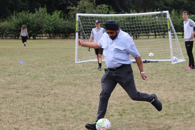 Warinder Juss MP getting involved in the game