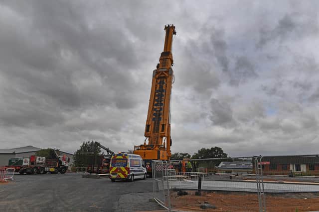 The new McDonalds building in Bridgnorth giant crane  arrives at 7am today in Chartwell Park. Bridgnorth.