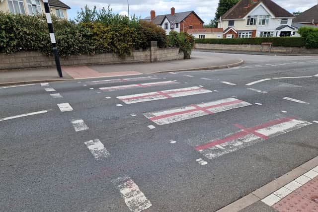 Dozens of roundabouts and pedestrian crossings have also been painted with Saint George's Crosses