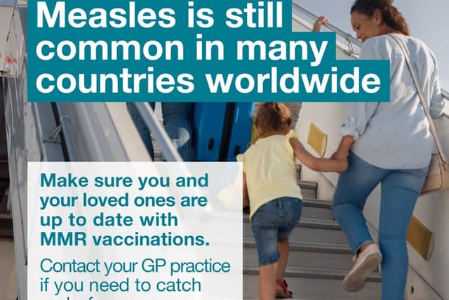 An NHS campaign on MMR vaccinations