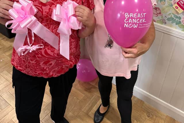 Colleagues at HC-One’s Littleton Lodge Care Home hosting Afternoon Tea event for Breast Cancer Now charity. Picture: HC-One