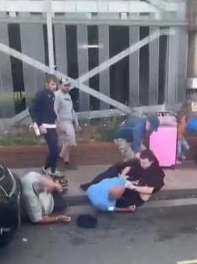 A video of the assault has been seen more than one million times on X