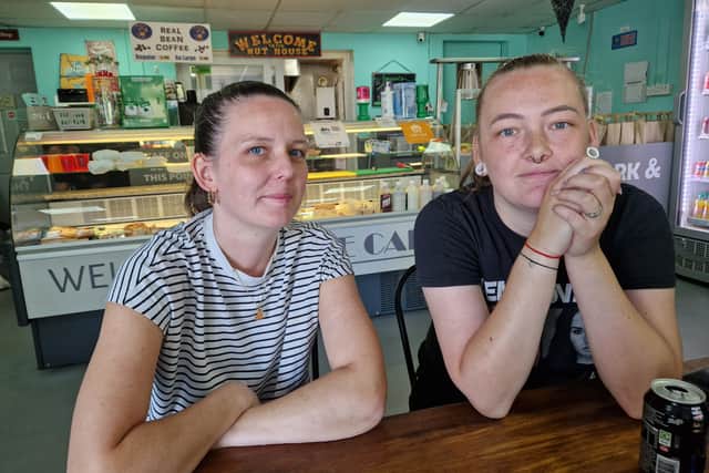 Tribute to father: Rebecca (left) and Danni, daughters of Craig Bloomer