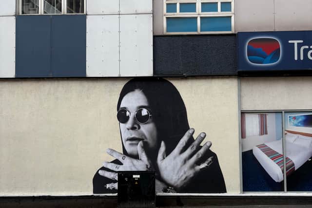 The mural Dudley artist Dion Kitson created on Broad Street in Birmingham to Ozzy Osbourne