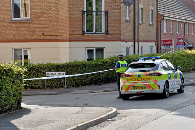 The scene of the disorder in Arbour Drive. Photo: Tim Thursfield