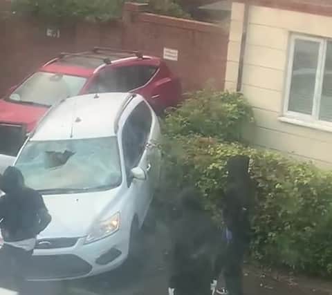 The incident was caught on camera and shows the attack in full progress
