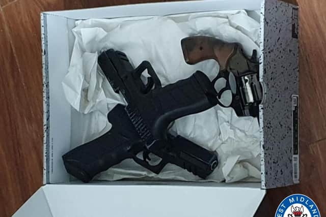 Guns were also seized