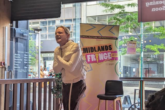 Corin Rhys Jones in the opening of his one-man show, Renfield.