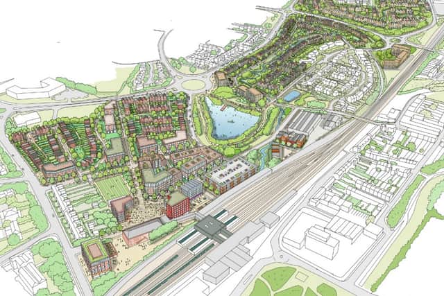 A potential layout of the Stafford Station Gateway development. Photo: Stafford Council